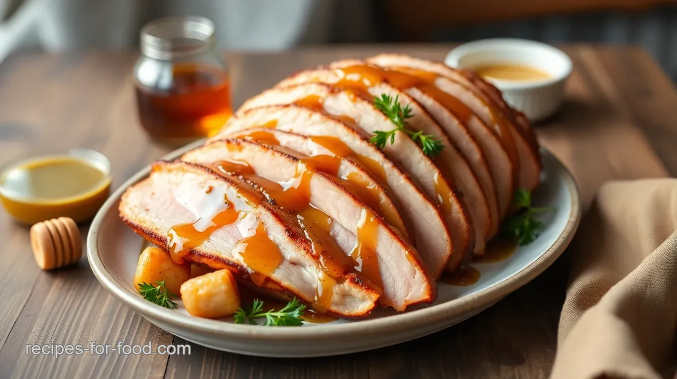 Air Fryer Ham with Sweet Honey Glaze