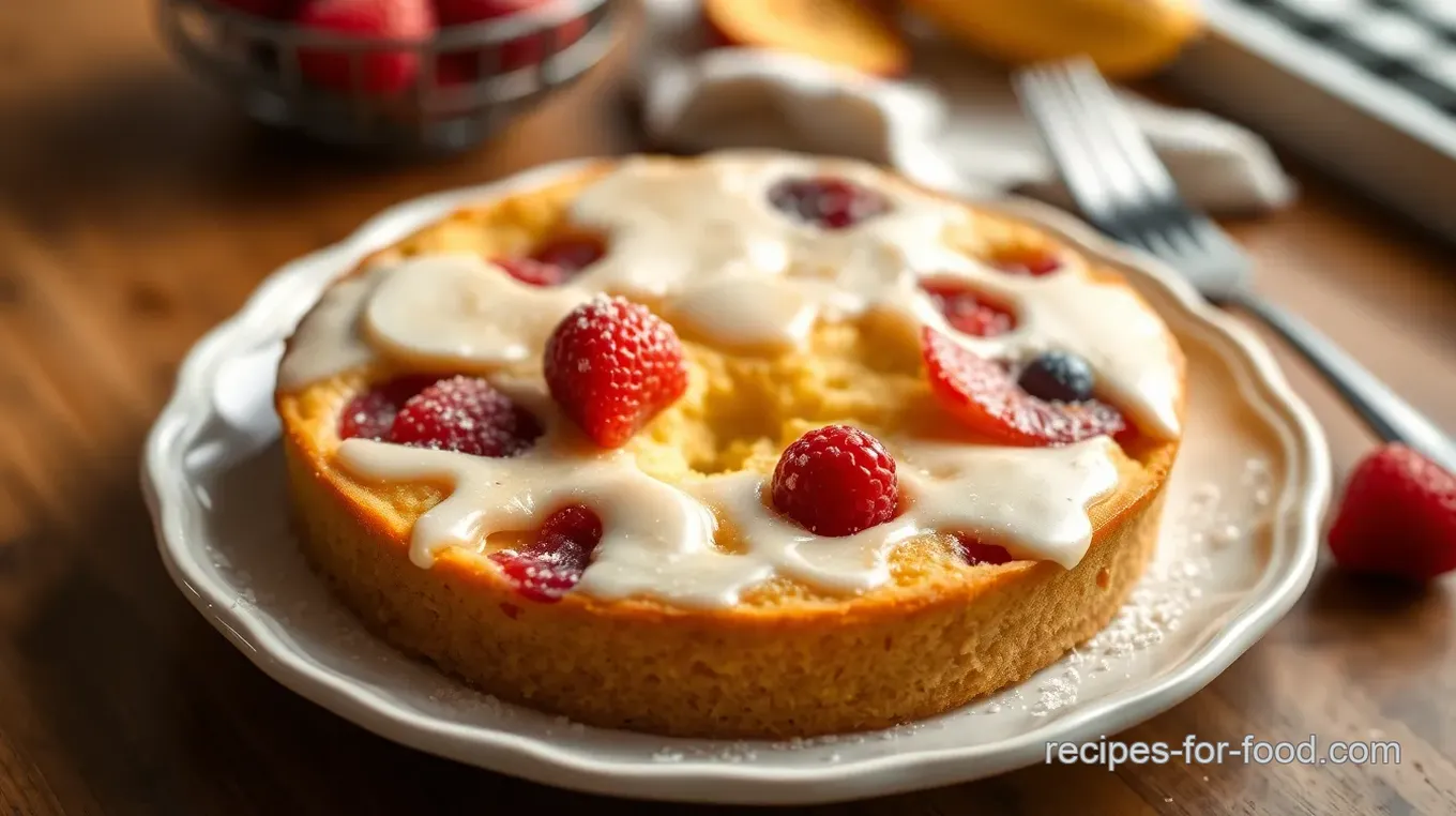 Cake Mix Fruit Egg Bake