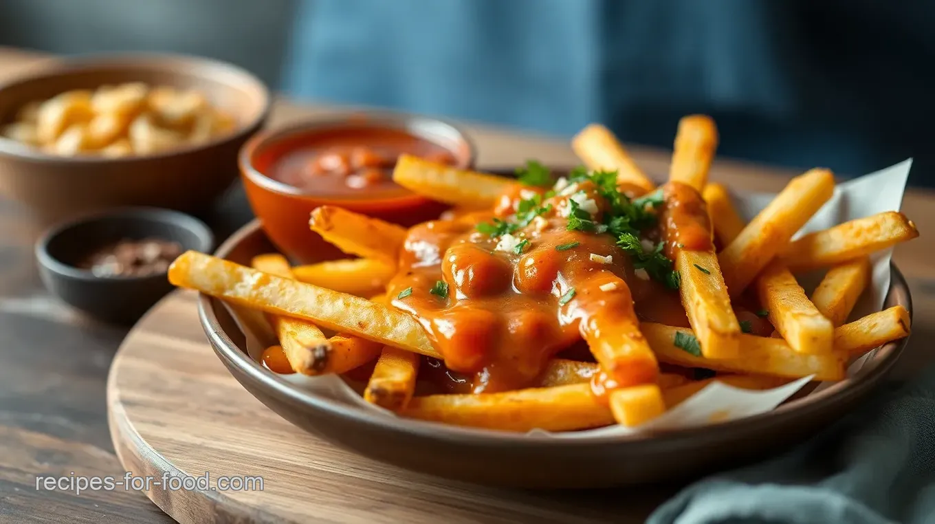 Japanese Curry Fries with Over-Easy Egg