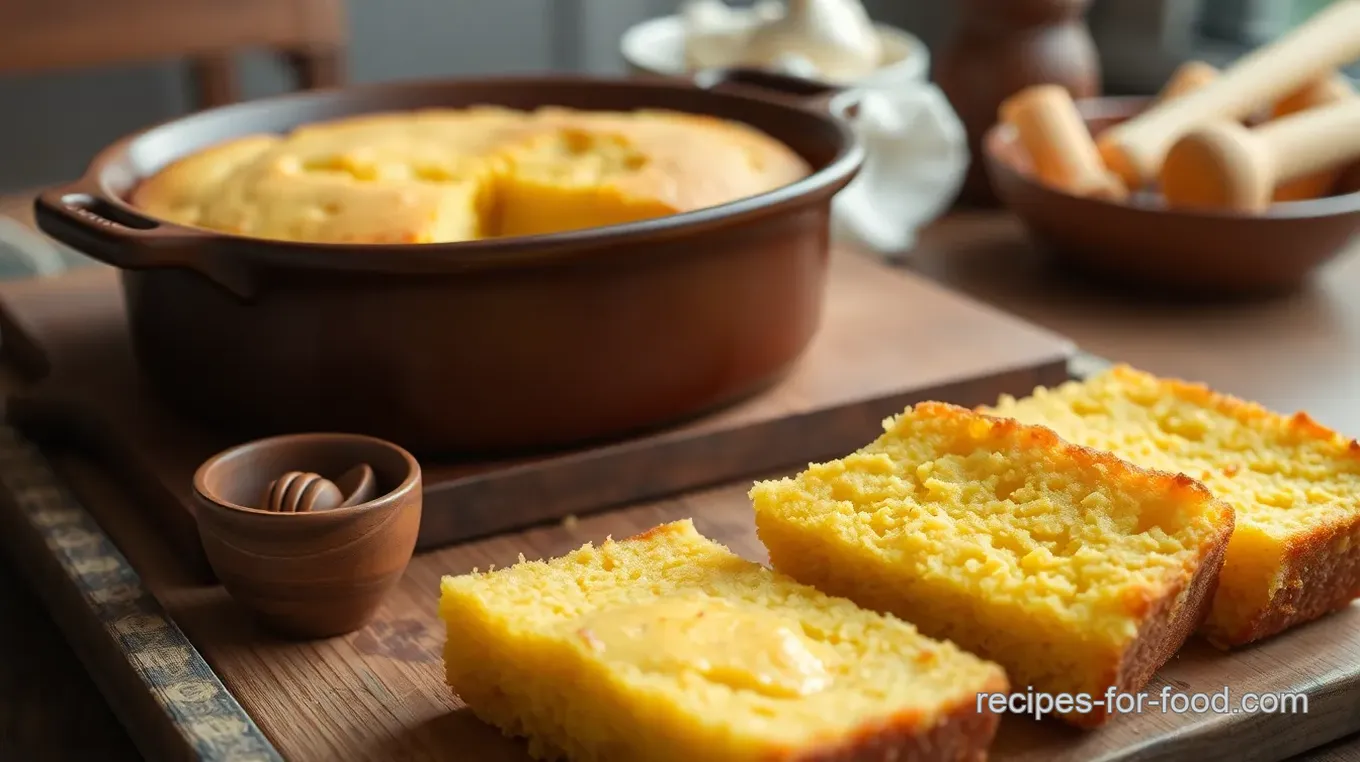 Fluffy Honey Butter Cornbread Recipe