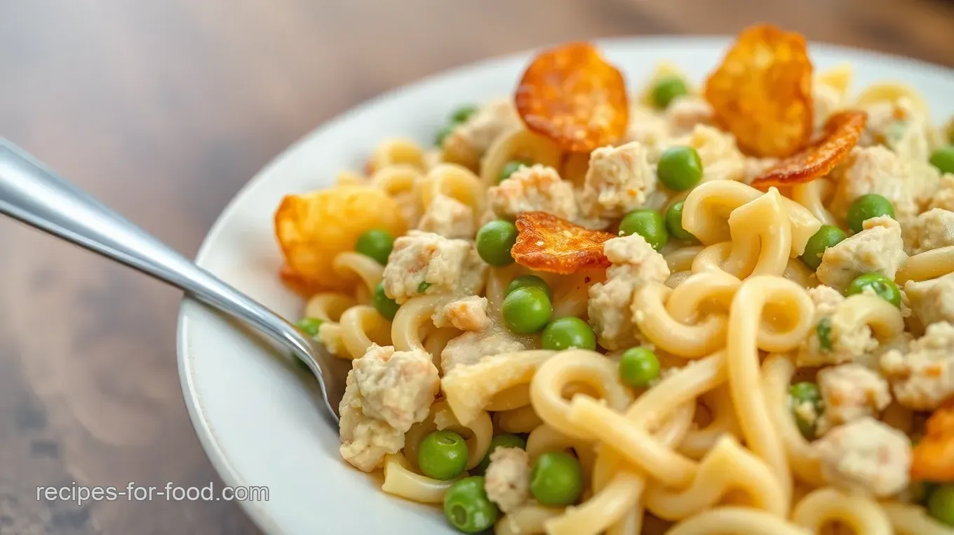 Tuna Noodle Casserole with Potato Chip Topping