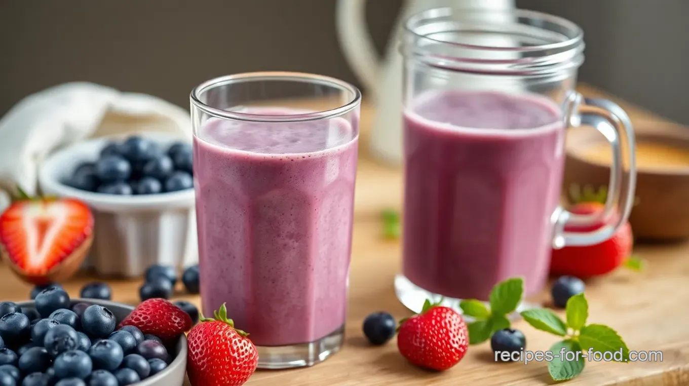 Blender Blueberry Smoothie with Zesty Twist