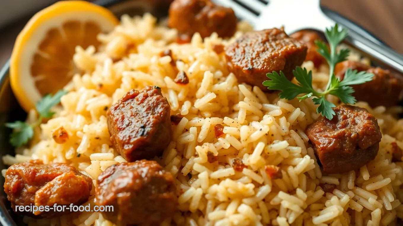 Armenian Pilaf with Spiced Lamb and Roasted Vegetables