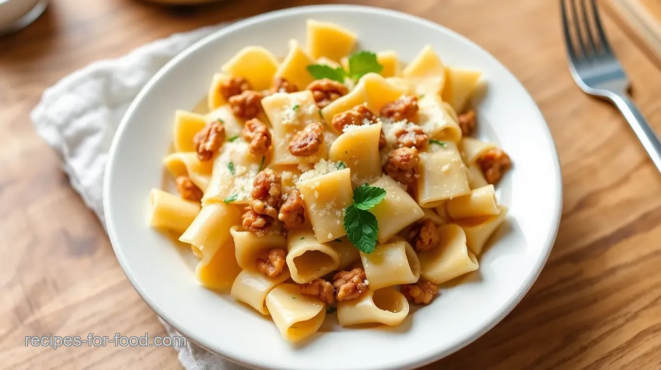 Walnut Bowtie Pasta with California-Inspired Herb Cream Sauce