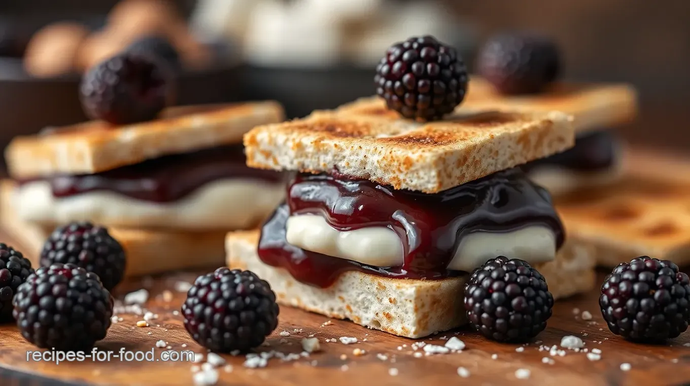 Decadent Blackberry White Chocolate S'mores