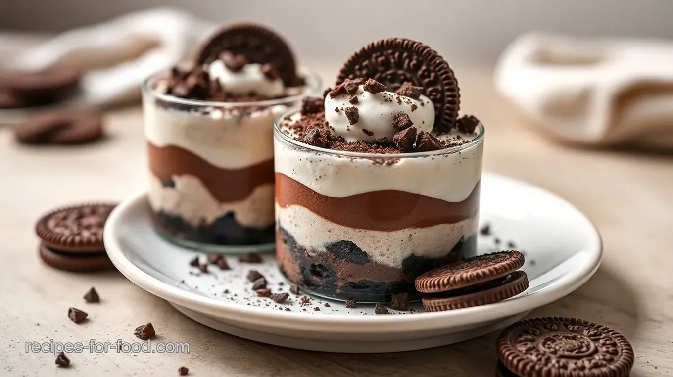 Decadent Chocolate Mousse Oreo Parfaits