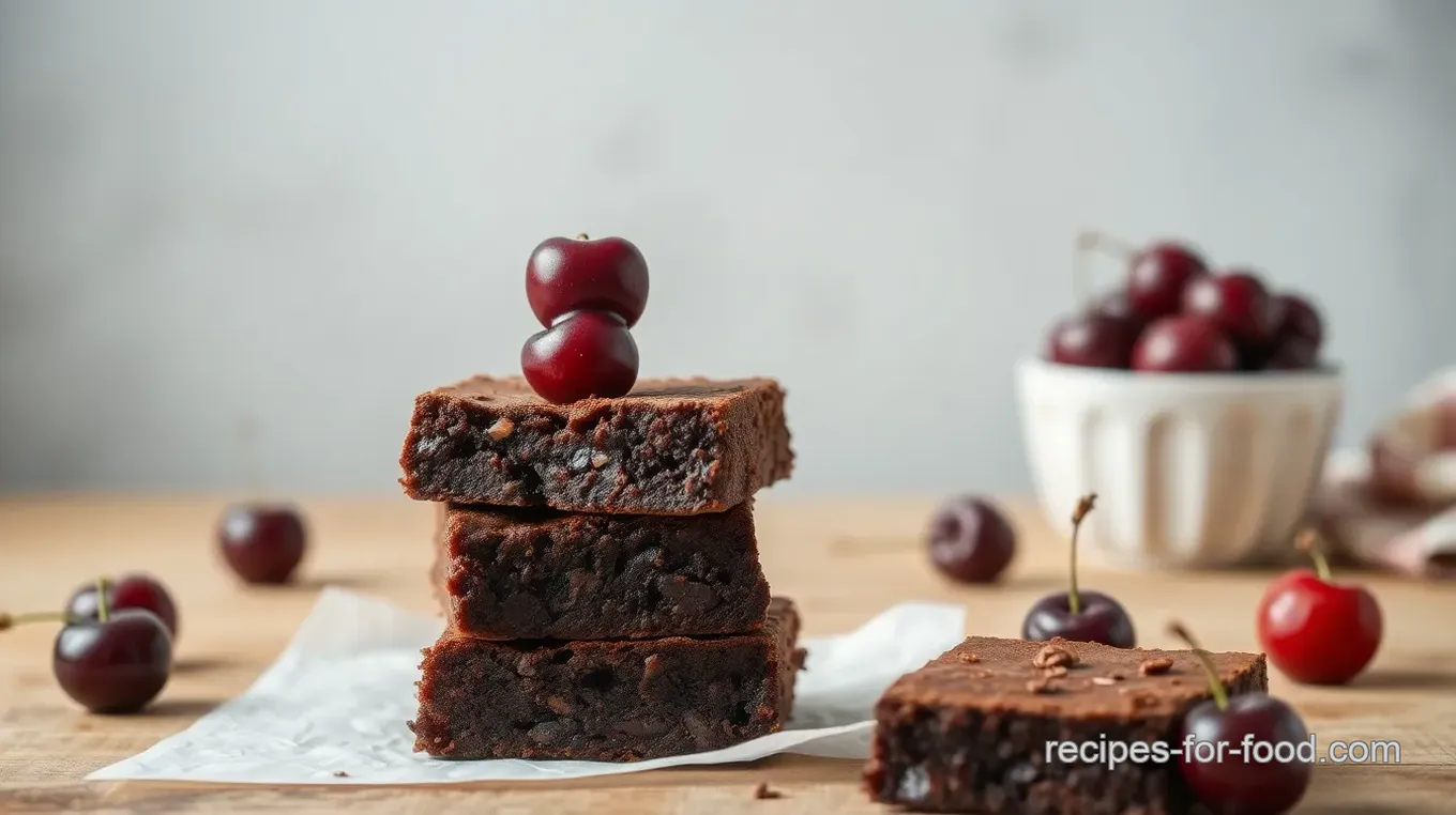 Decadent Raw Chocolate Cherry Brownies