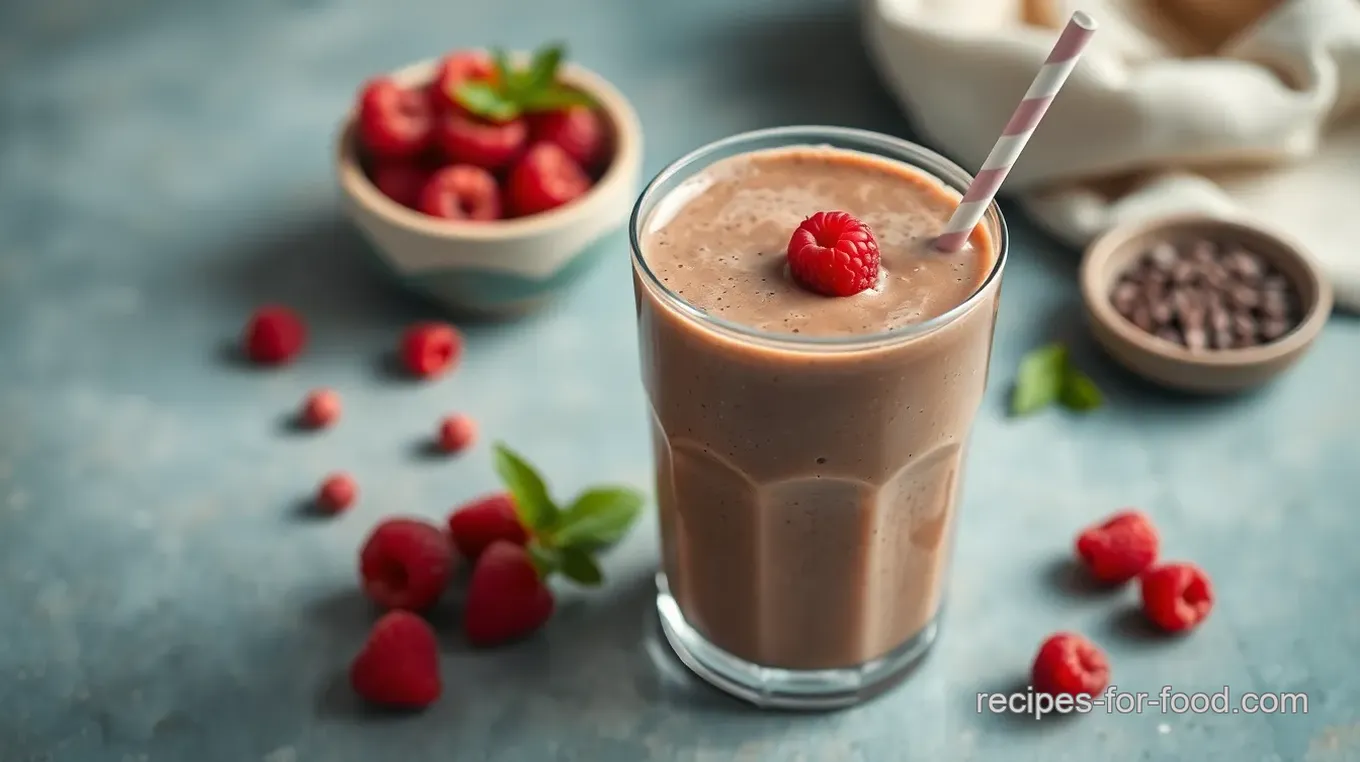 Delicious Chocolate Raspberry Maca Smoothie