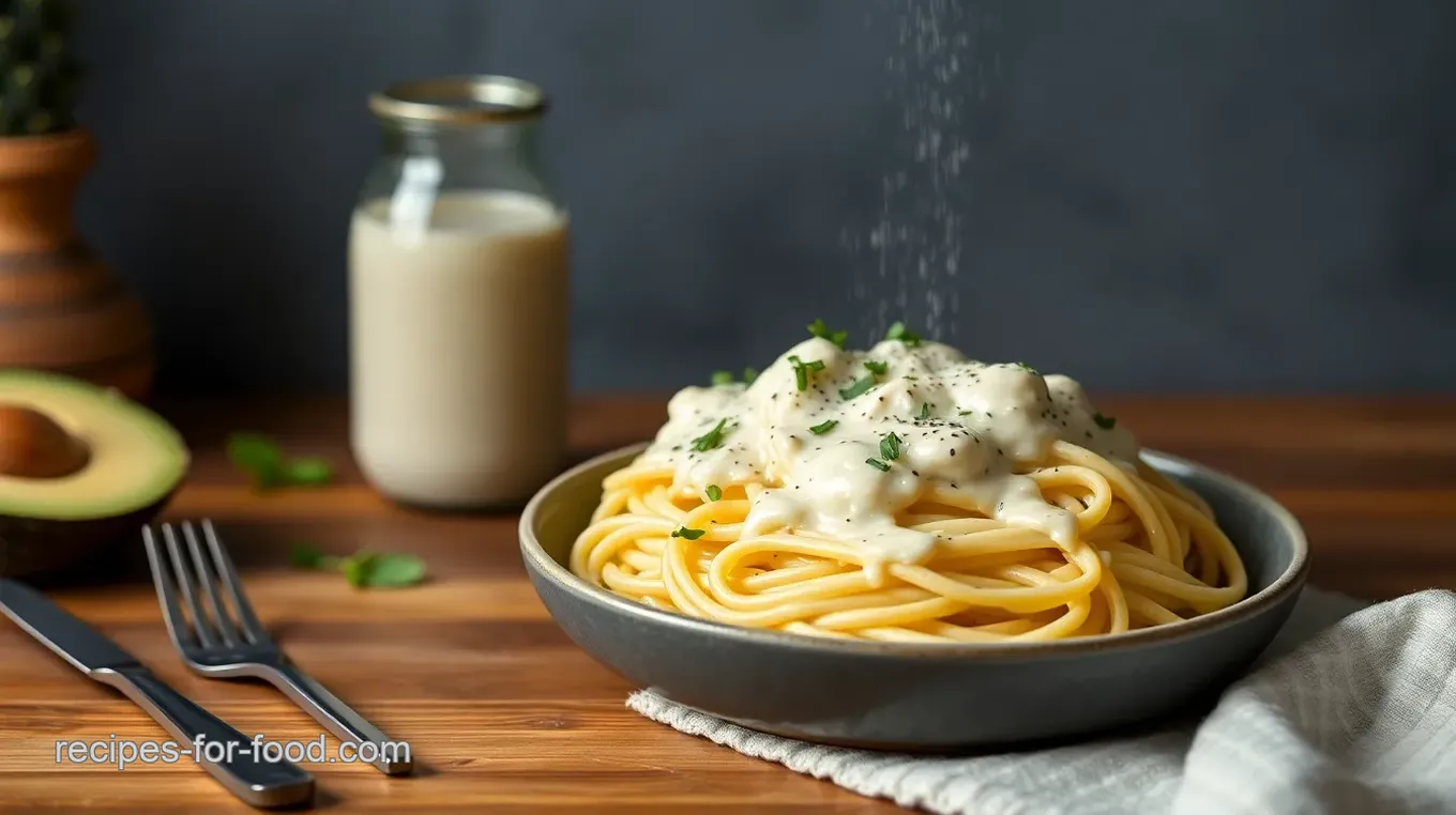 Delicious Dairy-Free Avocado Alfredo Pasta