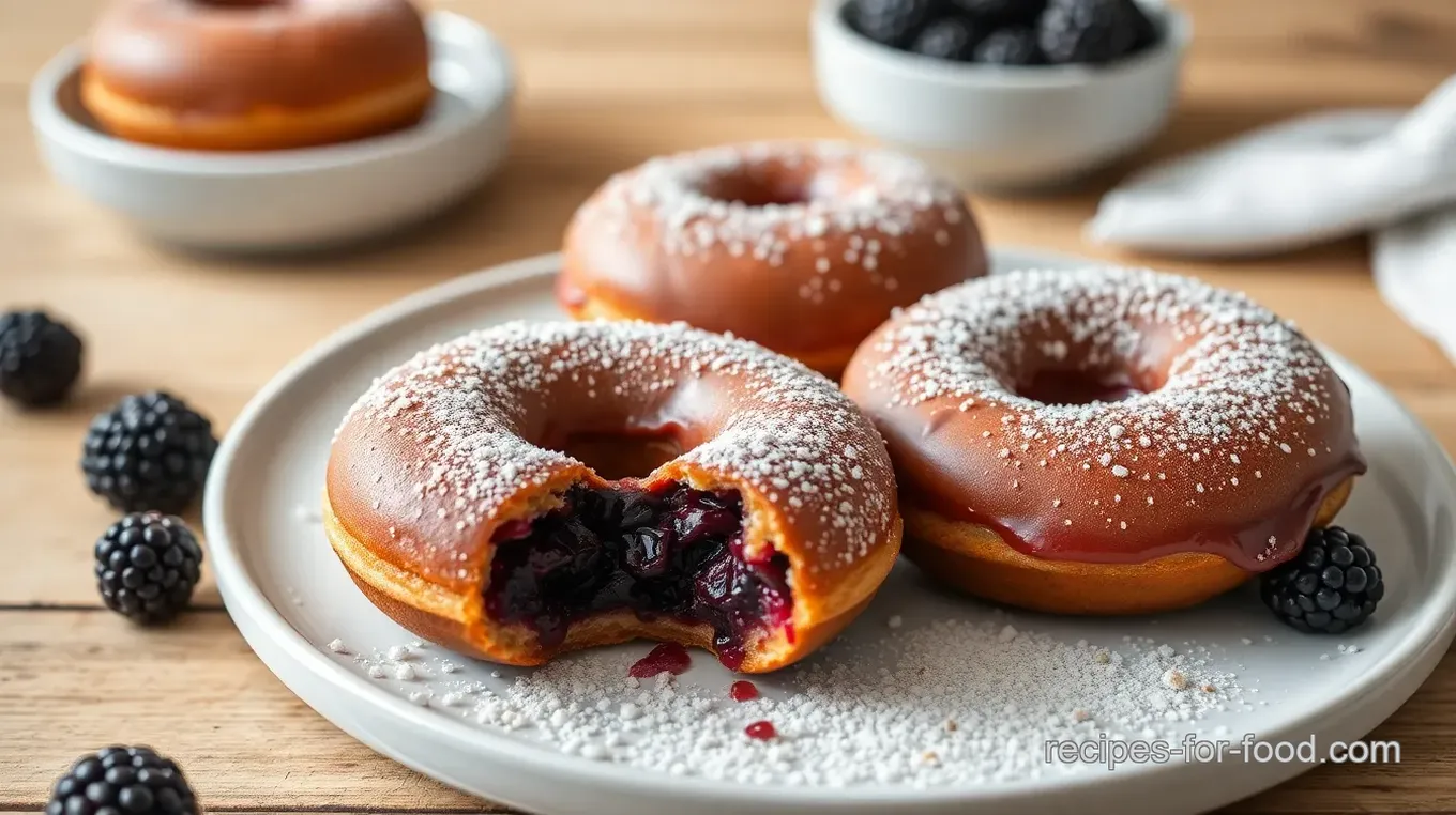 Flaky Vegan Donuts with Blackberry Filling