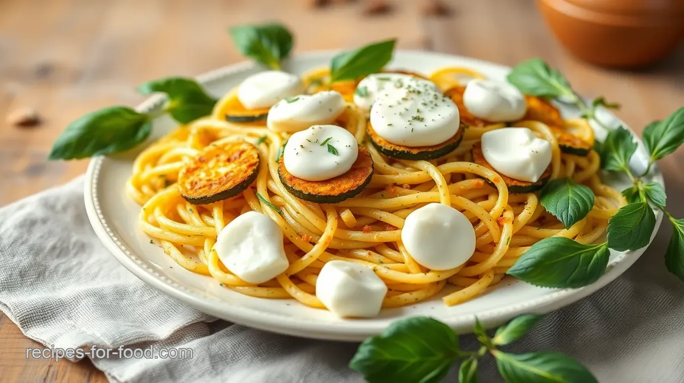 Fry Zucchini Basil Gluten-Free Pasta