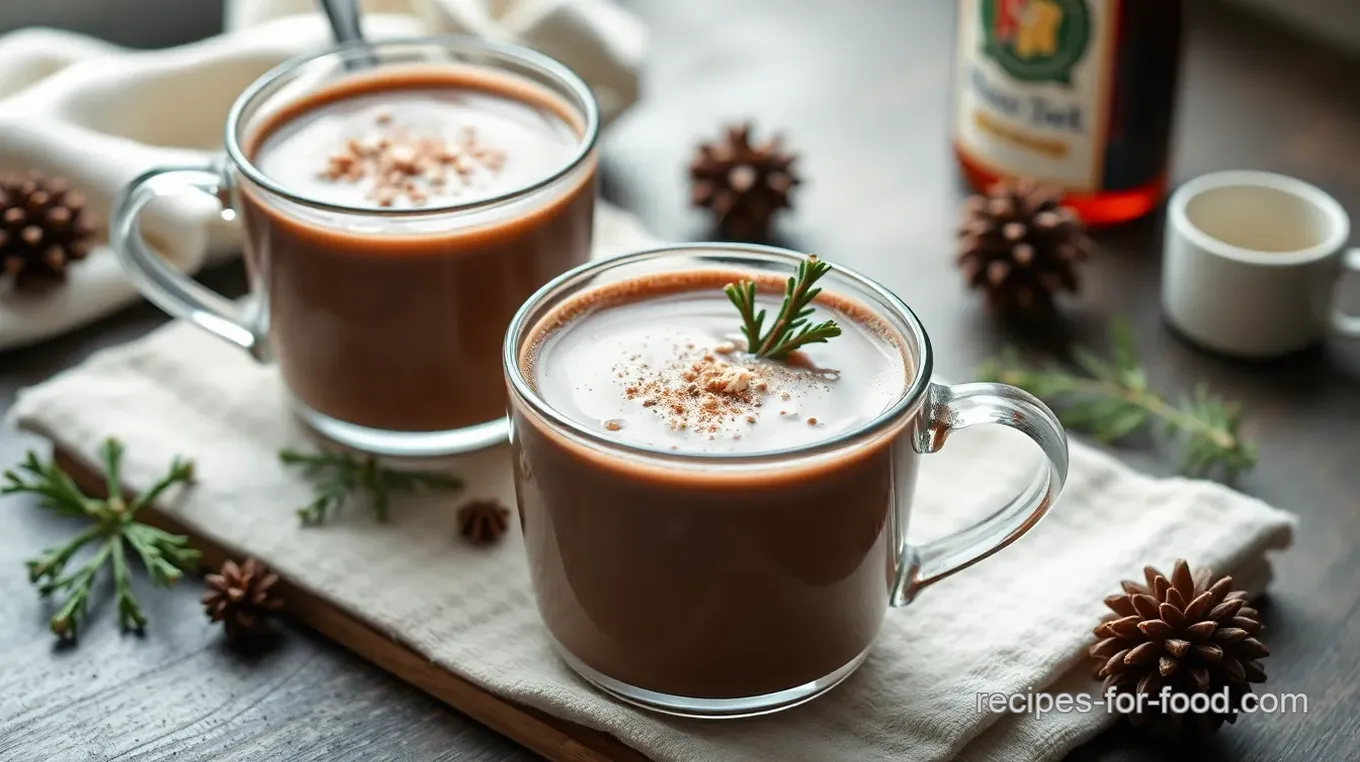 Rich Spiked Peppermint Hot Chocolate