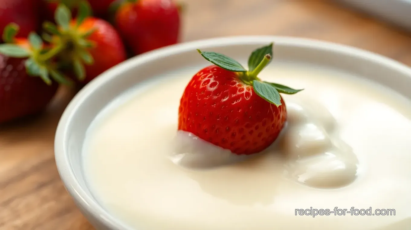 White Chocolate Dipping Sauce for Strawberries