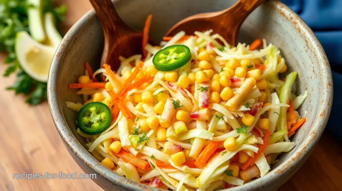 Jalapeño Corn Coleslaw