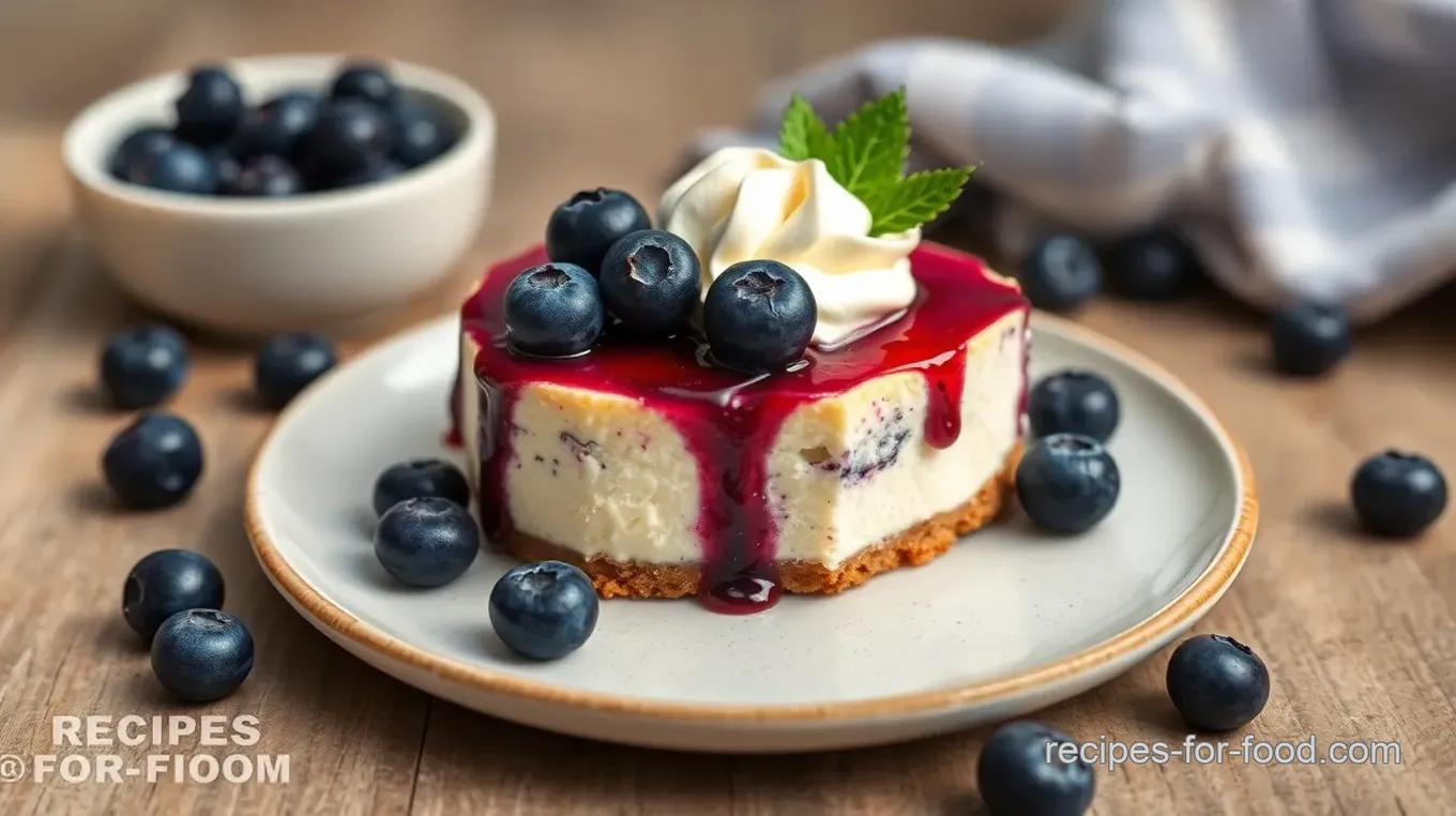 No-Bake Blueberry Cheesecake