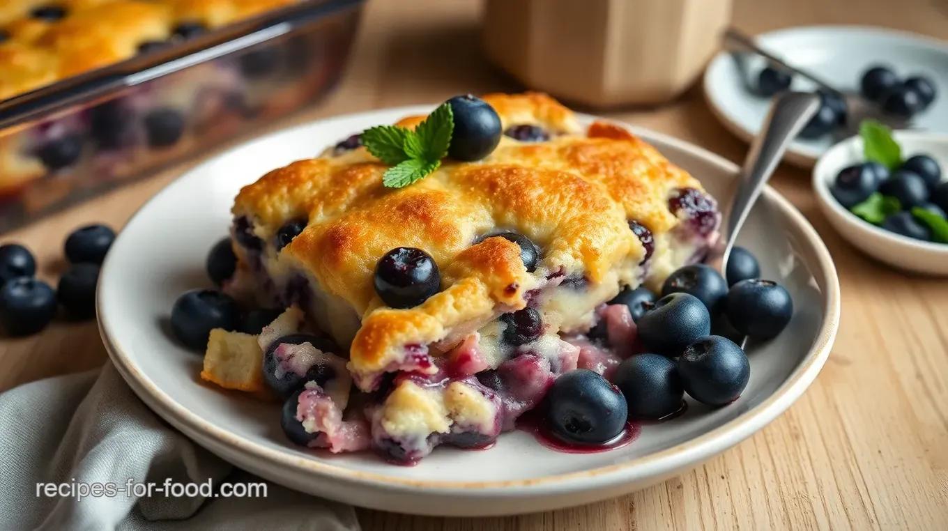 Healthy Overnight Blueberry French Toast