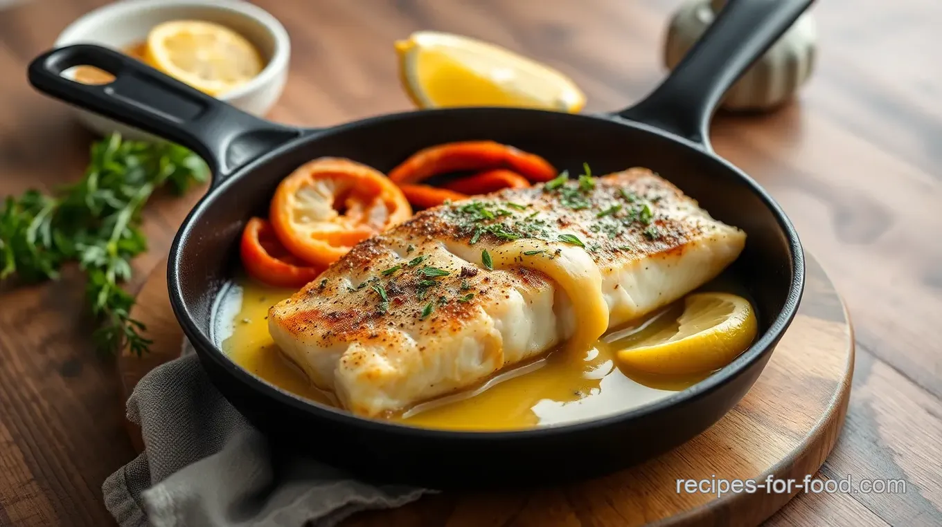 Pan-Seared Rockfish with Lemon Butter Sauce