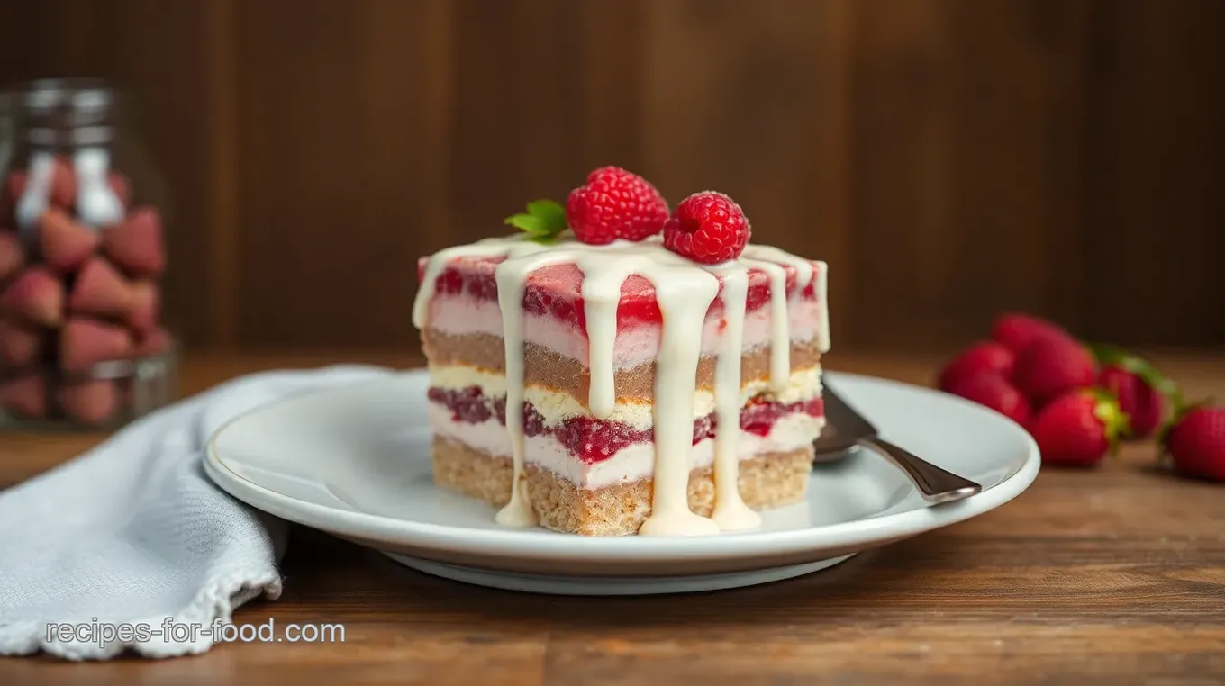 Raspberry Delight with Creamy Drizzle