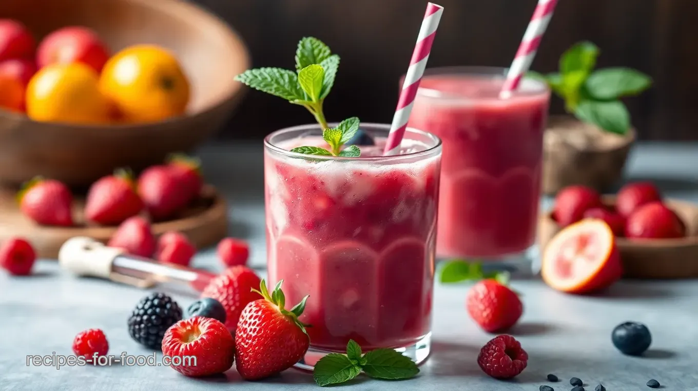 Refreshing Blend Berry Mojito Smoothie