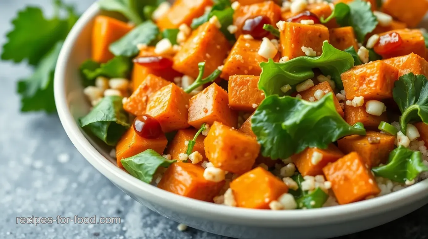 Teriyaki Glazed Sweet Potato and Bok Choy Salad