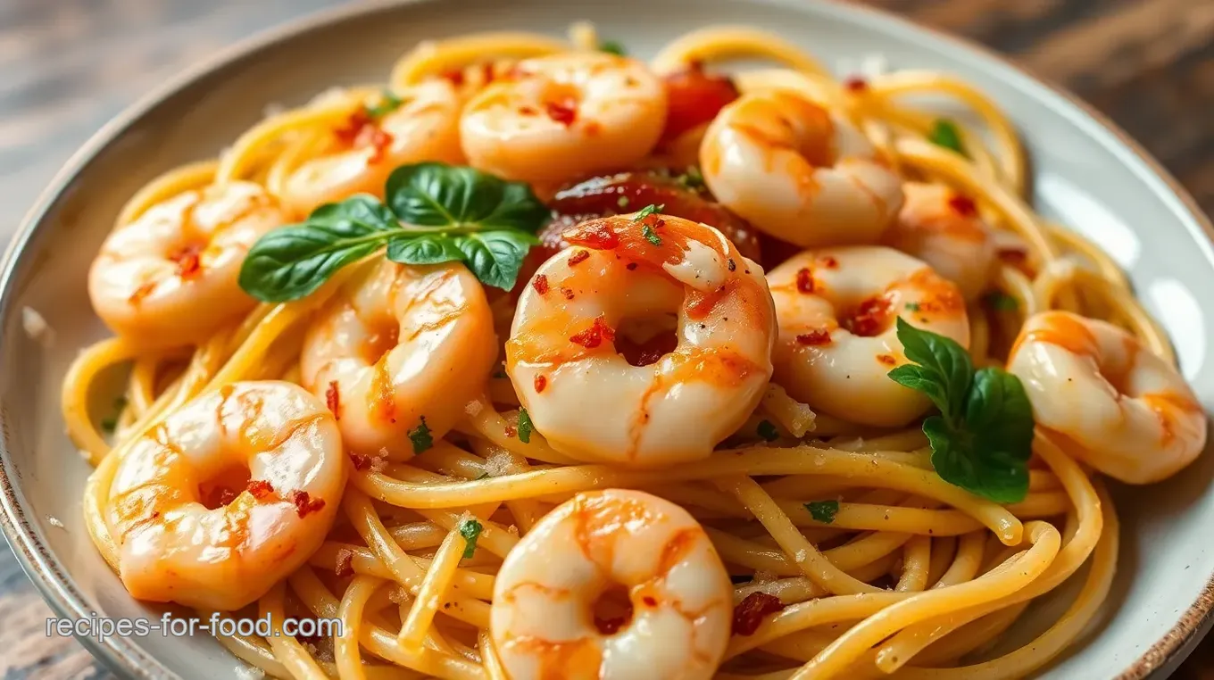 Sautéed Shrimp Pasta with Fresh Pico de Gallo