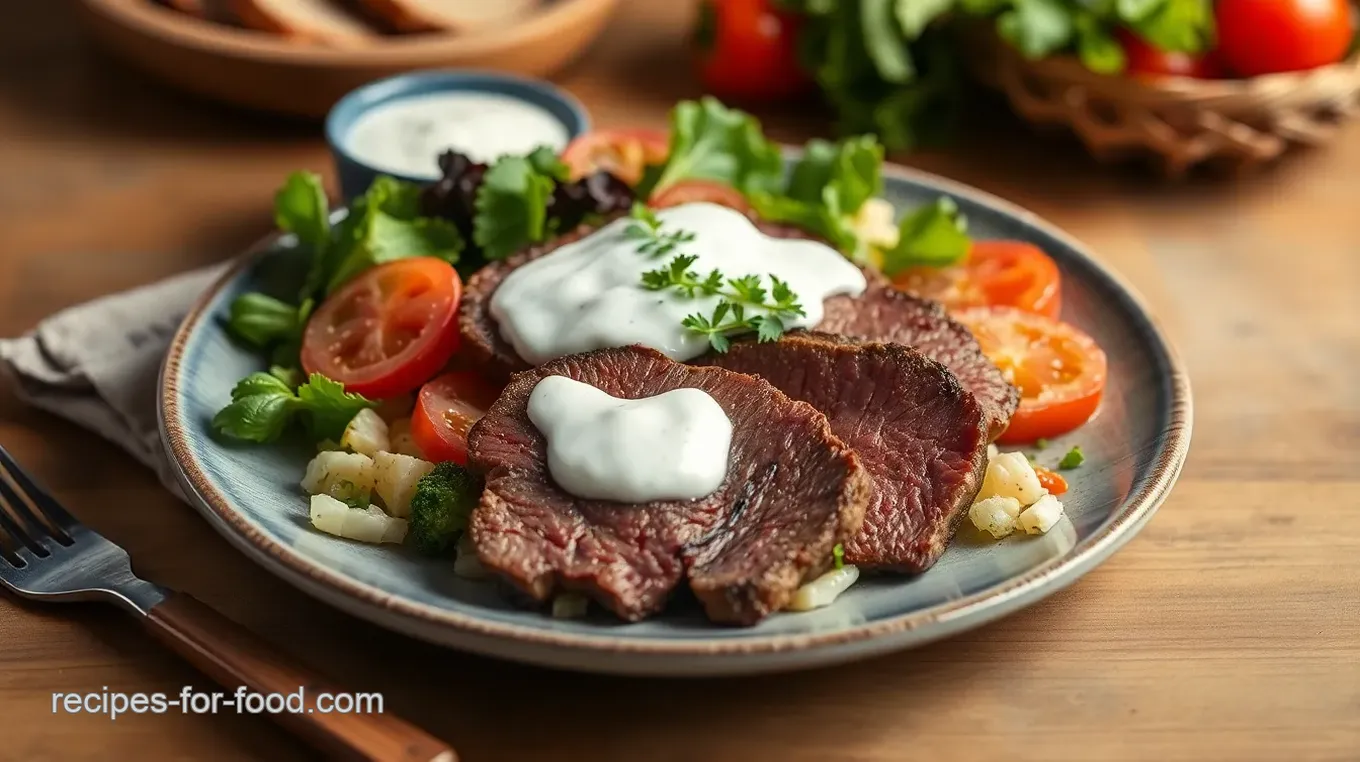 Whole30 Steak Salad with Creamy Ranch Dressing