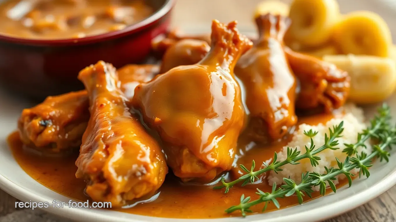 Crockpot Turkey Wings Smothered in Gravy