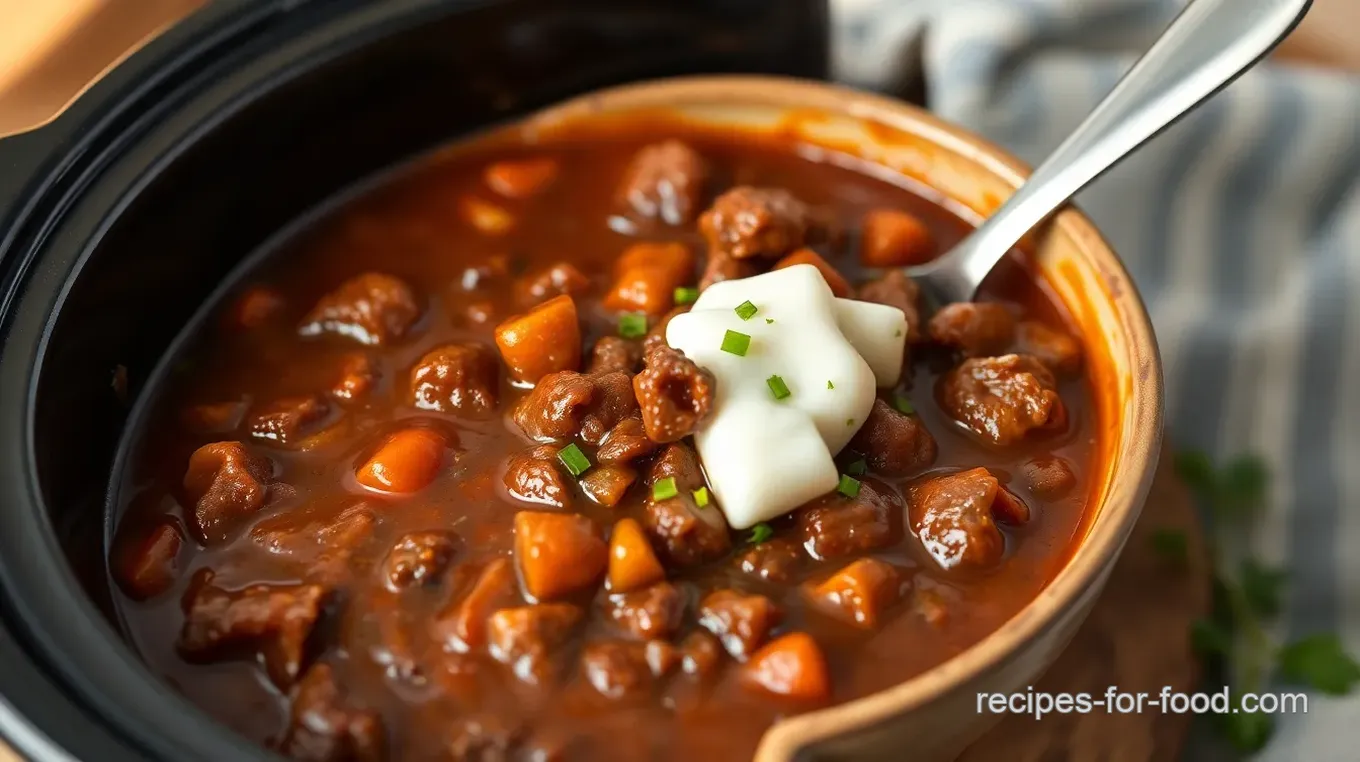 Slow Cooker Beef Chili with Cocoa