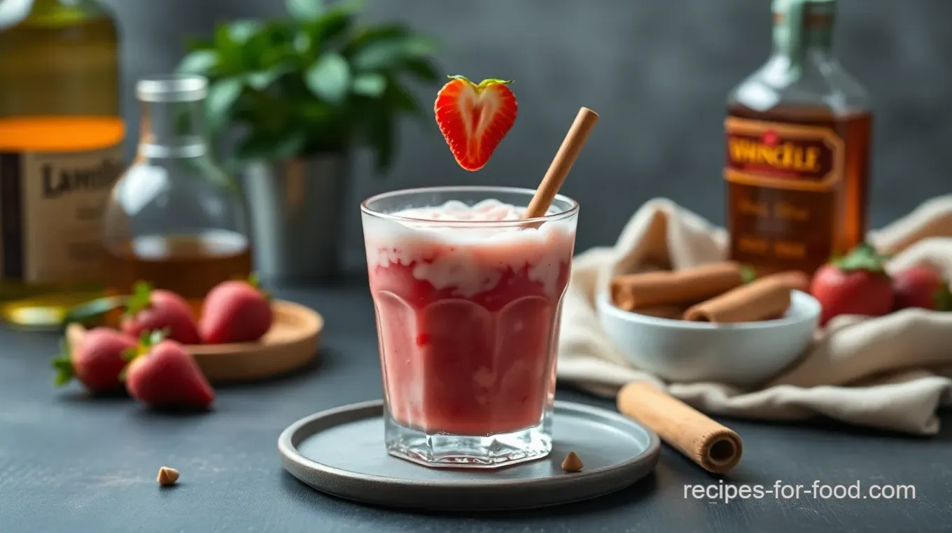 Strawberry Cinnamon Whiskey Cocktail