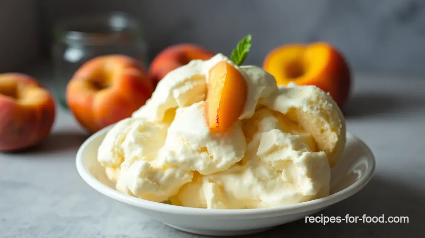 Vegan Peach Ice Cream Delight