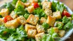 Bake Croutons for Classic Caesar Salad