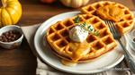 Waffles with Pumpkin Puree for Breakfast