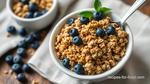 Nutty Matcha Granola with Blueberries