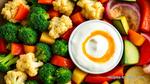 Roast Veggies with Fiery Yogurt Dip in 45 Min