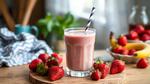 Strawberry Banana Kombucha Chia Smoothie