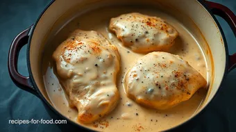 How to Make Best Dutch Oven Chicken with Creamy Sauce recipe card