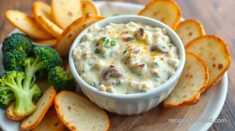 Bake Cheesy Broccoli Mushroom Dip Delight