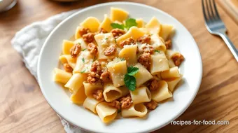 Creamy Walnut Bowtie Pasta in 35 Minutes recipe card