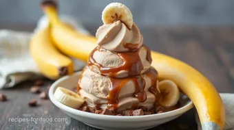 Blend Banana Ice Cream with Nutella Flavor