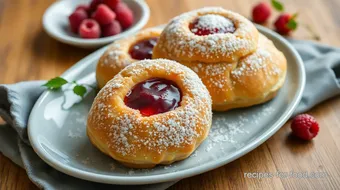 Fried Raspberry Cronuts with Jam Filling