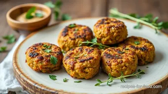 Baked Chickpea Falafels with Fresh Herbs