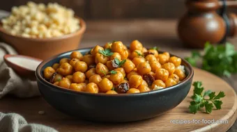 Fried Chickpeas with Spices and Couscous