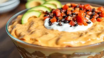 Quick Seven Layer Dip in Trifle Dish