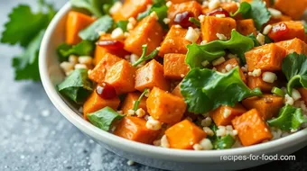 Roasted Sweet Potato Salad with Teriyaki Glaze