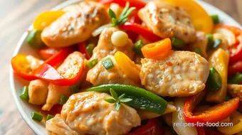 Sautéed Chicken with Colorful Peppers & Onions