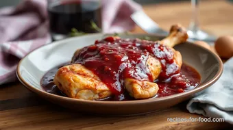 Braised Chicken with Rich Red Wine Sauce