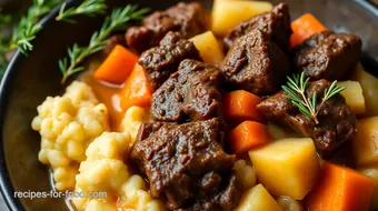 Deer meat and mashed potatos: The Ultimate Savory Comfort Dish! recipe card