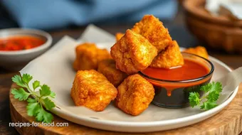 Fried Tofu Nuggets with Spicy Dipping Sauce