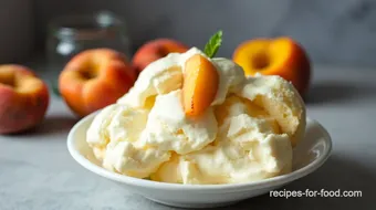 Churned Peach Ice Cream Delight in 30 Min