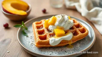 Waffle Mango Cream - Healthy & Delicious